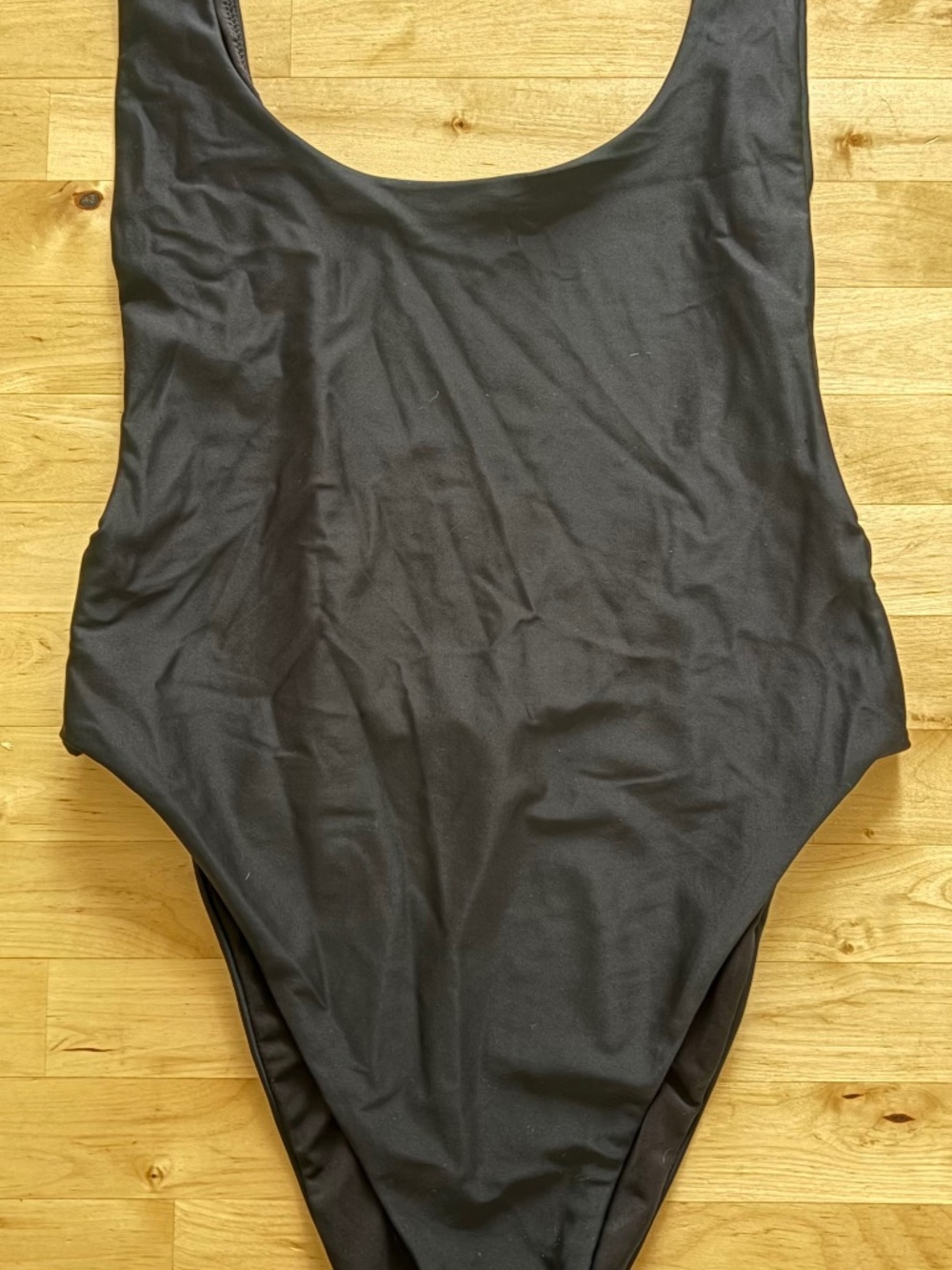 Black one piece bathing suit